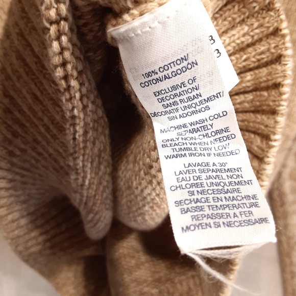 Chaps Mens Classic Fit Twist/Mock Sweater- XL-Brown/Oak Twist w/ elbow patches - Picture 8 of 12